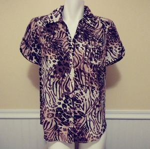 Gloria Vanderbilt Button Up Blouse size S